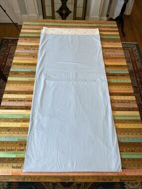 Vintage Cannon Combspun Percale Full Flat Top Sheet Blue Ditsy Floral Roses